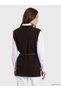 Vizyon New Season Brown Women's Knitwear Sweater with Belted Waist - 4