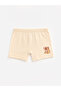 Özmarka New Season Ecru Printed Girls' Boxer Shorts 3-Piece Set - 5