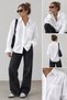Boyfriend Botton-Shirt White / White Shirt with Buttons - 3