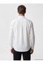 Ozmarka New Season White Slim Fit Long Sleeve Gabardine Men's Shirt - 6