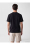 Peak New Season Black Crew Neck Printed Men's T-Shirt - 3