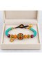 Turquoise Beaded Ethnic Patterned Figure Detailed Handmade Stylish Bracelet - 3