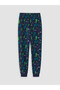 Özmarka New Season Turquoise Printed Boys' Pajama Set - 5