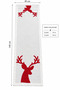New Year's Deer Figure Embroidered Premium Runner – 40 × 140 cm |   New Year's Table & Invitation Table - 4