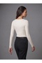 Women's Long Sleeve Square Neck Snap Slim Fit Stretchy Bodysuit - 4