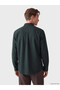 Özmarka New Season Green Regular Fit Gabardine Men's Shirt - 4