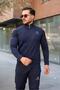 New Season Men's Tracksuit Set, Dark Blue Printed - 4