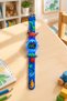 Children's Luminous Wristwatch with Multiple Dinosaur Figures, Blue Color Silicone Strap, Educational Dial (Without Box)