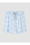 Ozmarka New Season Blue Printed Women's Shorts Pajama Set - 8
