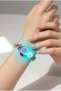 Lighted Children's Wristwatch with Airplane and Helicopter Theme, Green Color Silicone Strap, Educational Dial (Kuyust) - 3