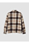 Özmarka New Season Brown Regular Fit Plaid Men's Lumberjack Shirt Jacket - 8