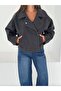 Women's Quality Wide-Collar Snap-On Jacket - 2