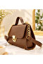 Women's Coffee Shoulder Bag - 2