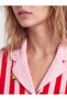 Ozmarka New Season Pink Shirt Collar Patterned Women's Pajama Set - 3