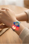 Lighted Children's Wristwatch with Rocket and Space Theme, Blue Color Silicone Strap, Educational Dial (Without Box) - 4