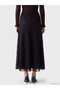Vizyon New Season Black Elastic Waist Lace A-Line Skirt - 3