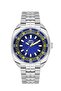 Silver Men's Wristwatch with Navy Blue Dial |   44mm Stainless Steel Case, Steel Band - 7