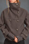 Stradi Model High Collar Double-Breasted Wool Cashmere Coat Jacket - 3