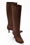 Zri̇nx-2025 Premium Brown Suede Daily Women's Boots 6.5 cm - 6