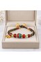 Bohemian Red Black Beaded Figure Detailed Handmade Bracelet Model - 3