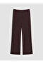 Ozmarka New Season Brown V-Neck Patterned Women's Pajama Set - 5