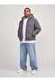 Jack Jones Jjgalaxy Puffer Jacket Pls Men's Anthracite Large Size Coat - 3