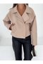 Women's Quality Wide-Collar Snap-On Jacket