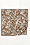 Beige Rose Art Garden Pattern Organic Scarf - 2