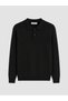 Ozmarka New Season Black Polo Collar Men's Knitwear Sweater - 4