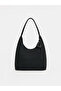 Özmarka New Season Black Suede Women's Shoulder Bag - 2