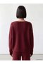 Vizyon New Season Burgundy Boat Neck Women's Knitwear Sweater - 4
