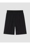 Vizyon New Season Black Plus Size Women's Shorts Leggings with Elastic Waist - 6