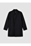 Vizyon New Season Black Loose Fit Shirt Collar Men's Coat - 5