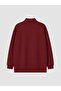 Two Mt Shop Quality Burgundy High Neck Women's Sweatshirt Tunic - 6