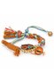 Colorful Knitted String Wooden Detailed Handmade Bohemian Bracelet Accessory - 2
