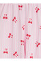 Özmarka New Season Pink Patterned Girls' Pajama Bottoms - 4