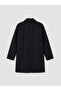 Vizyon New Season Black Loose Fit Shirt Collar Men's Coat - 6