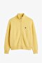Yellow Mini Brooch Zipper Cardigan