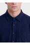 Ozmarka New Season Navy Blue Regular Fit Men's Shirt - 3