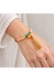 Tassel Detailed Colorful Beaded Handmade Knitted Bracelet Women's Accessory