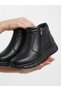 Genuine Leather Black Side Zipper 3 cm Orthopedic Sole Women's Daily Boots - 8