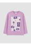 Özmarka New Season Lilac Crew Neck Girls' Pajama Set - 2