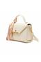 Navy Blue, Cream 2-Pack Faux Leather Hand and Shoulder Bag with Scarf Detail - 4