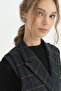 Artificial Fabric Basic Vest - Navy Blue - 3
