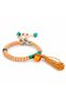 Tassel Detailed Colorful Beaded Handmade Knitted Bracelet Women's Accessory - 3