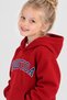 Red Hooded Unisex Children's Sweatshirt Printed with 3 Yarns, Soft Cotton Inside - 5