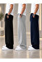 3-Piece Sweatpants (Black-Grey-Navy Blue) Men's Casual Loose Fit with Pockets - 2
