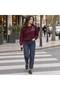 Yubi Stitch Women's Burgundy Daisy Flower Series - Thin Sweatshirt - 5
