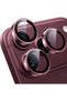 iPhone 18 Pro / 18 Pro Max - Simple Camera Lens Protector – Tempered Glass and Metal Ring (Burgundy)