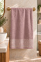 Luxury Patterned Hand and Face Bath Towel 100% Cotton 1 Piece Water Absorbent Odorless Bride's House Lilac Color - 4